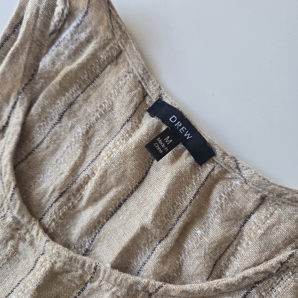 Drew Linen Blend 2-Piece Set: Scoop Neck Crop Top & Wide-Leg Pants - Picture 10 of 14